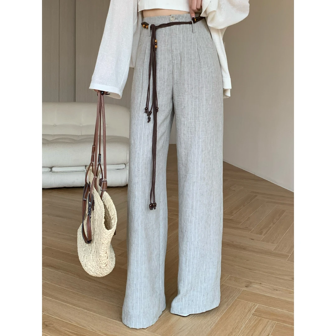 【千万专属】JIJINQI时尚显瘦百搭垂感直筒宽松休闲裤JD01KZPT833