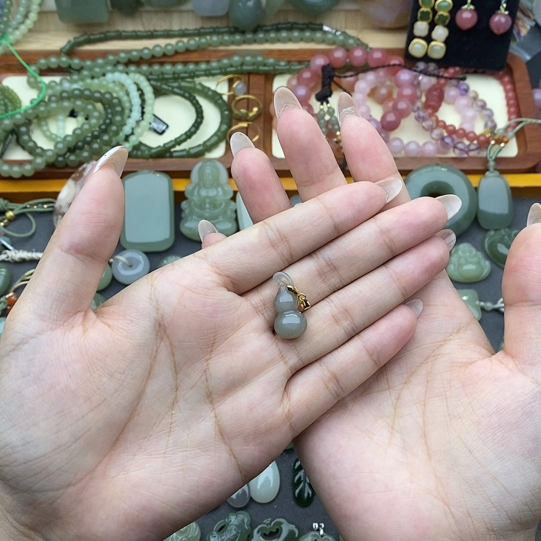 吊坠(不含链)银S925镶嵌和田玉