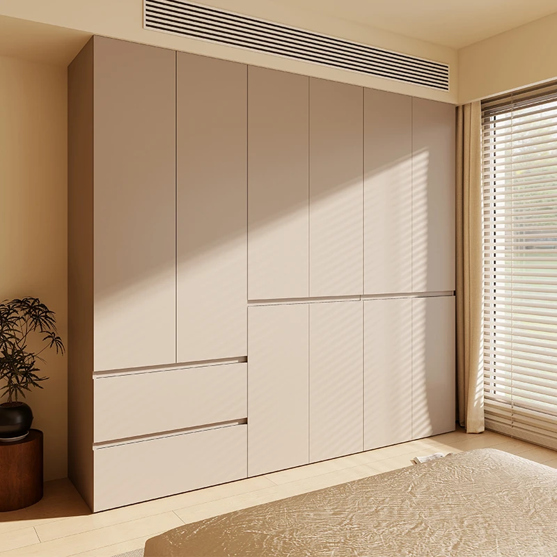 2025新款ENF级欧松板衣柜卧室家用成品经济型组合主卧6门衣柜定制