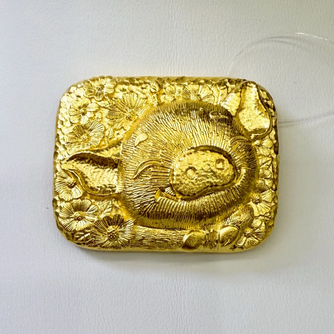 足金999 轻奢时尚手牌和胸针两戴款吊坠