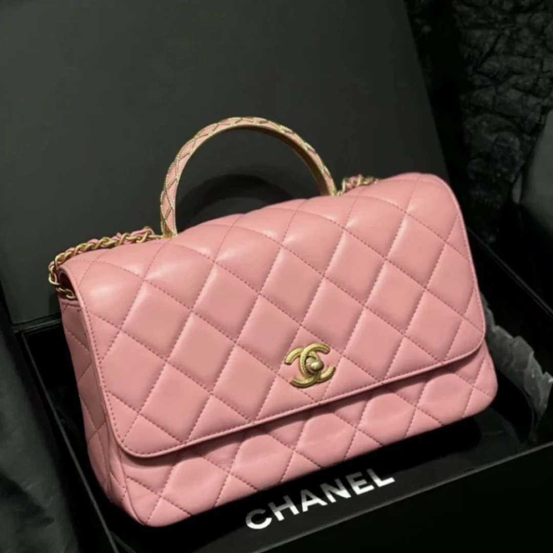 99新 Chanel/香奈儿 青奢荟/23A手柄口盖斜挎包////57999