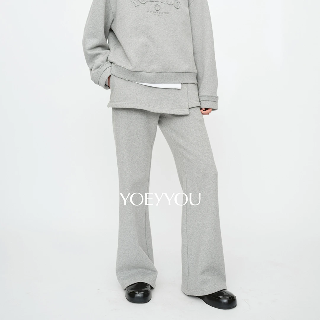 YOEYYOU设计师品牌 搭片微喇卫衣裤休闲女 DSC买手店 DY5Y04052