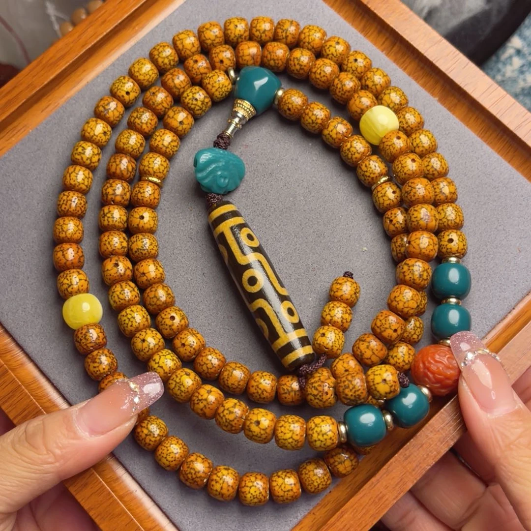 星月菩提吊坠老型桶珠星月菩提