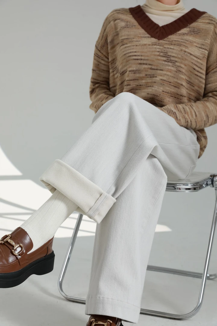 【9990】秋冬特绒四面弹牛仔裤女加绒直筒裤窄板阔腿裤高腰显瘦保暖