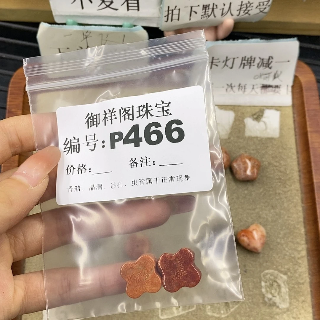 硅化珊瑚（珊瑚玉）未镶嵌颈饰树**兔