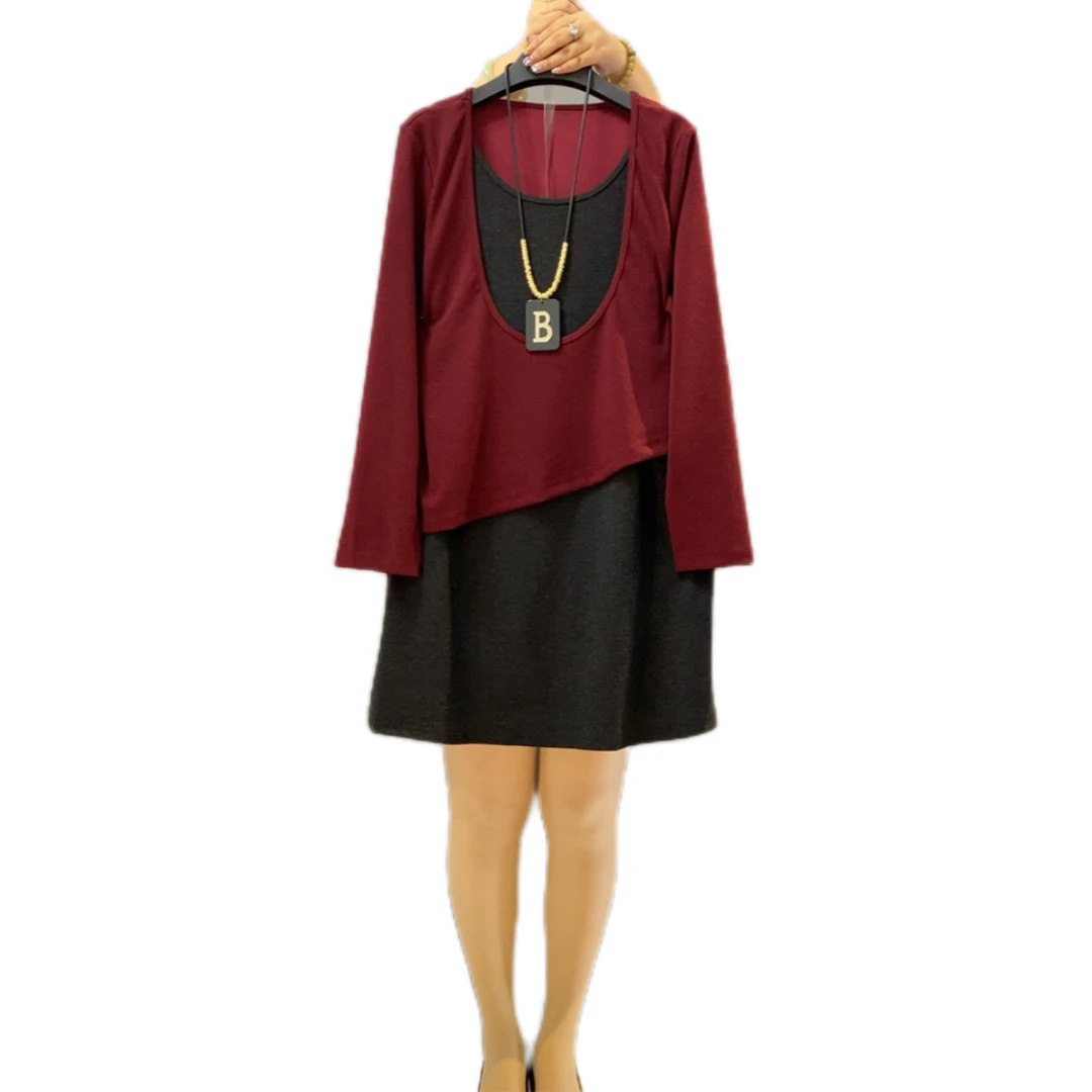 秋季新款大码宽松洋气品质弹力舒适显瘦2025胖妹妹两件套裙