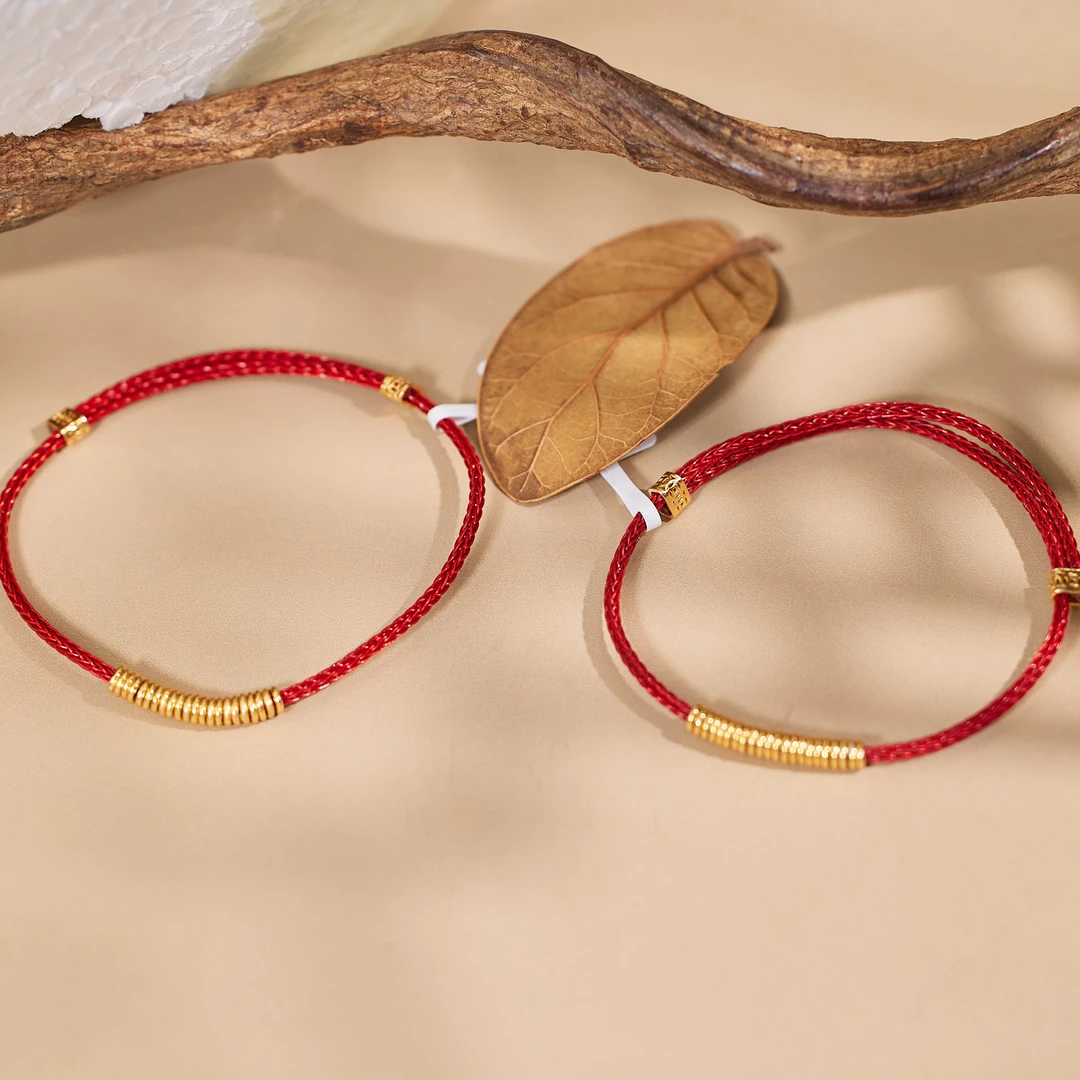 足银银制品 【歪歪】非遗好物分享盘缠红绳（多样性发一）*XB-H3208