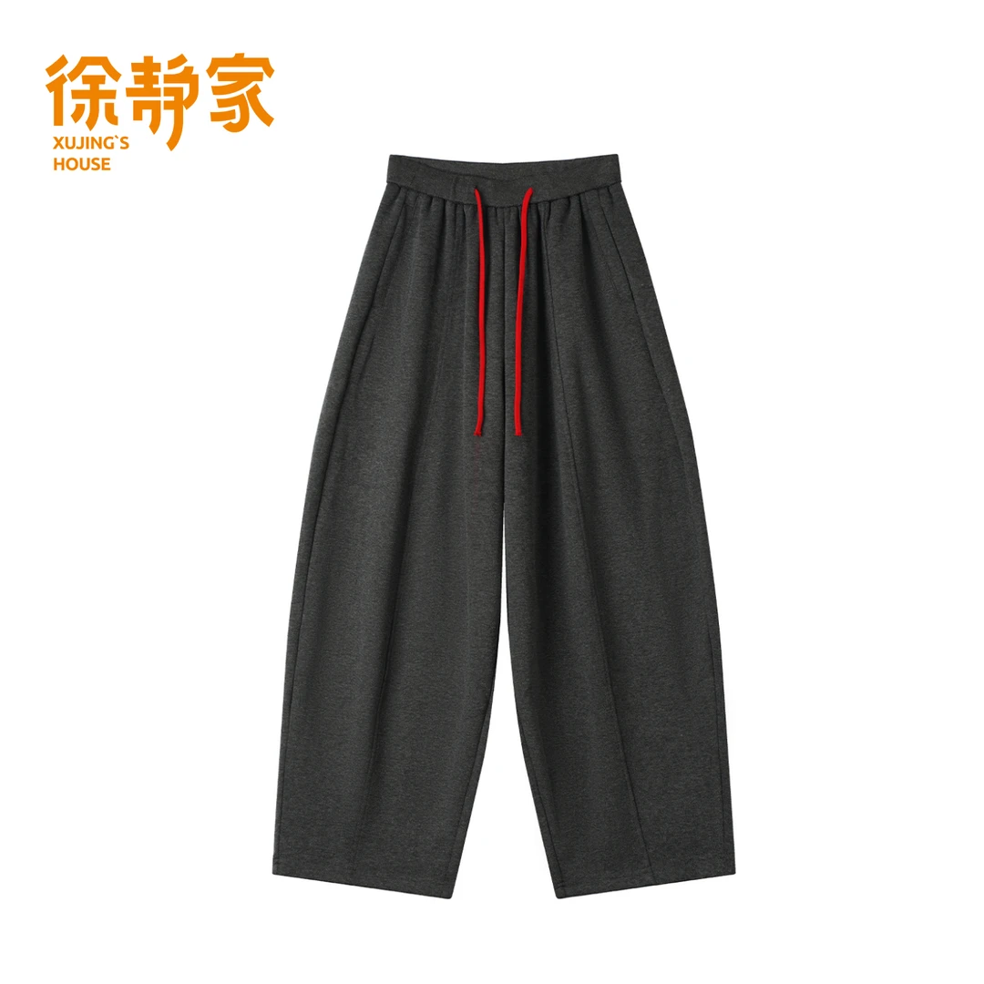 出行衣服女阔腿弯刀休闲裤女秋冬2025新款洋气时尚香蕉卫裤8927