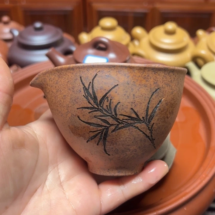 茶杯紫砂宜兴原矿紫泥