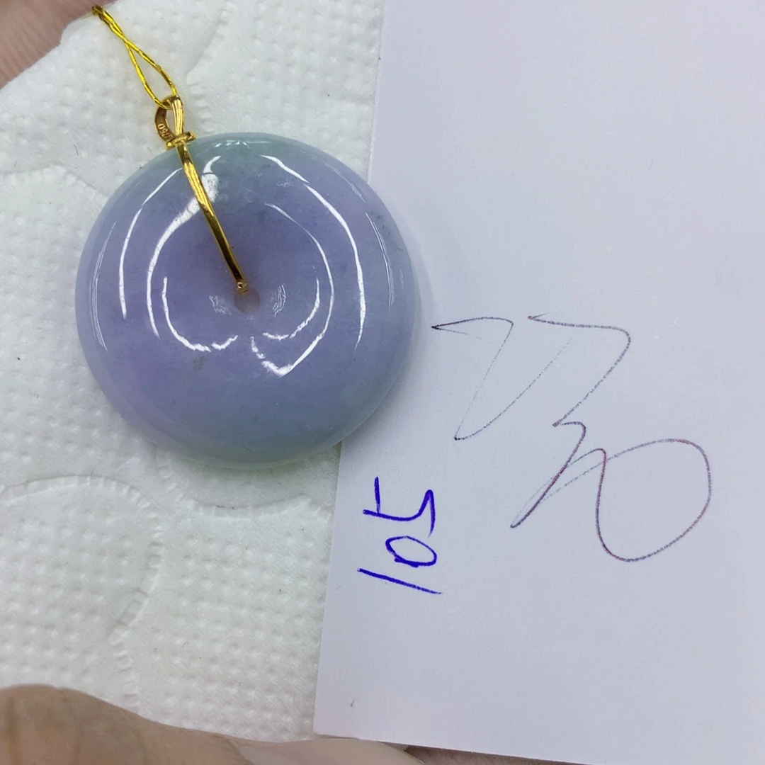 颈饰18K金镶嵌翡翠翡翠