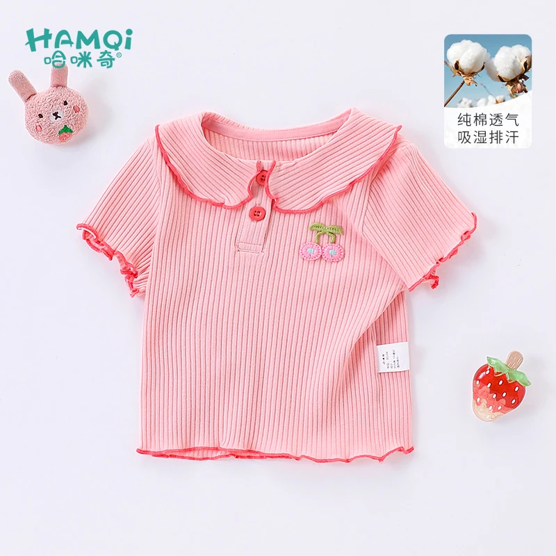 童装女童短袖polo衫夏季新款女宝宝儿童洋气纯棉上衣半袖小童T恤