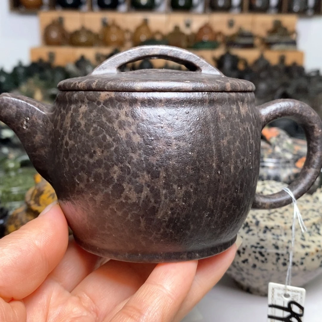 冰碛岩豹纹汉瓦壶200cc小坑