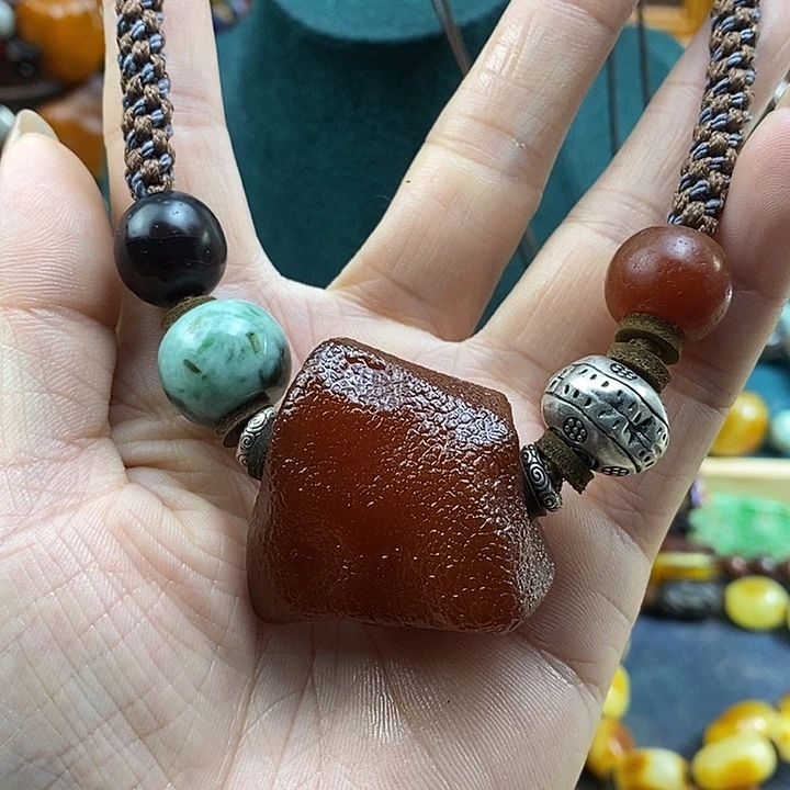 蜜蜡未镶嵌项链项链