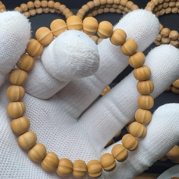 三***实猴头核桃手串四花小鲨鱼背鸭蛋黄5s级的