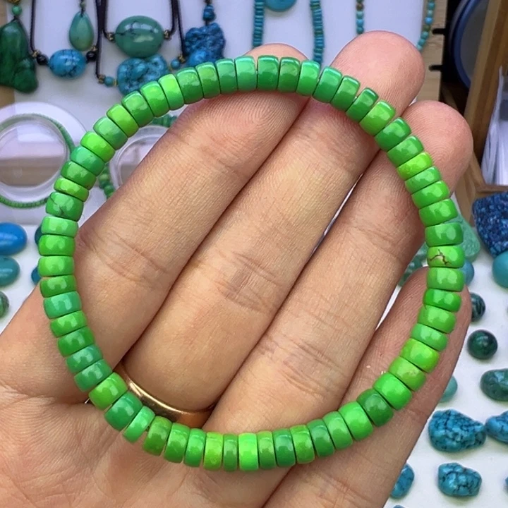 菜籽绿直切手串尺寸5.5