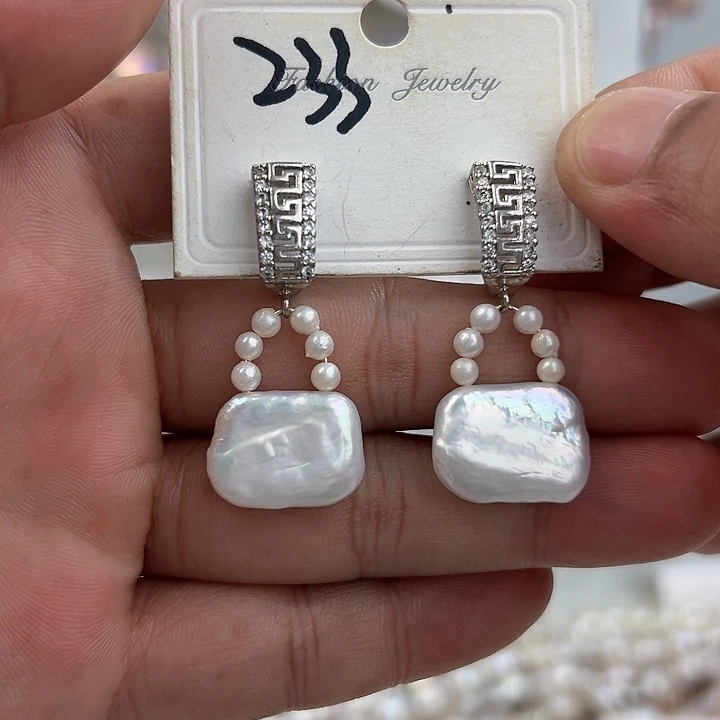 未镶嵌淡水珍珠耳饰