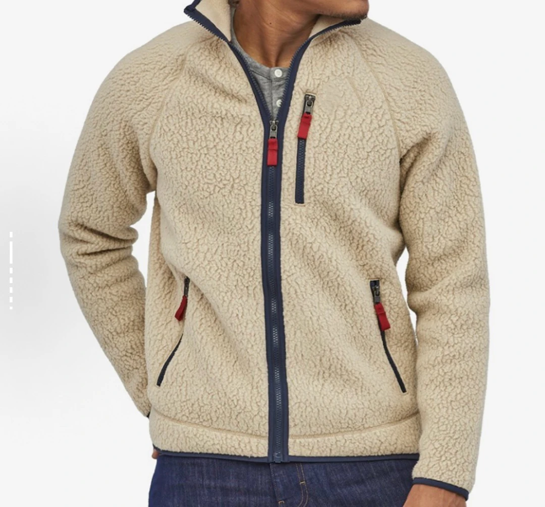 巴家复古抓绒立领拉链抓绒衣男士户外适用休闲保暖