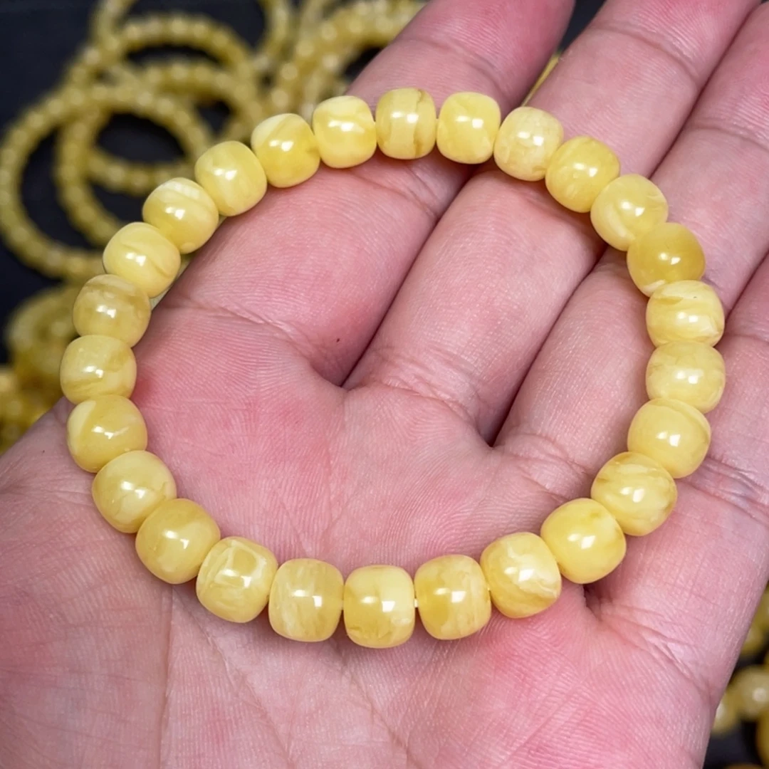 蜜蜡未镶嵌裸石蜜蜡手串8mm