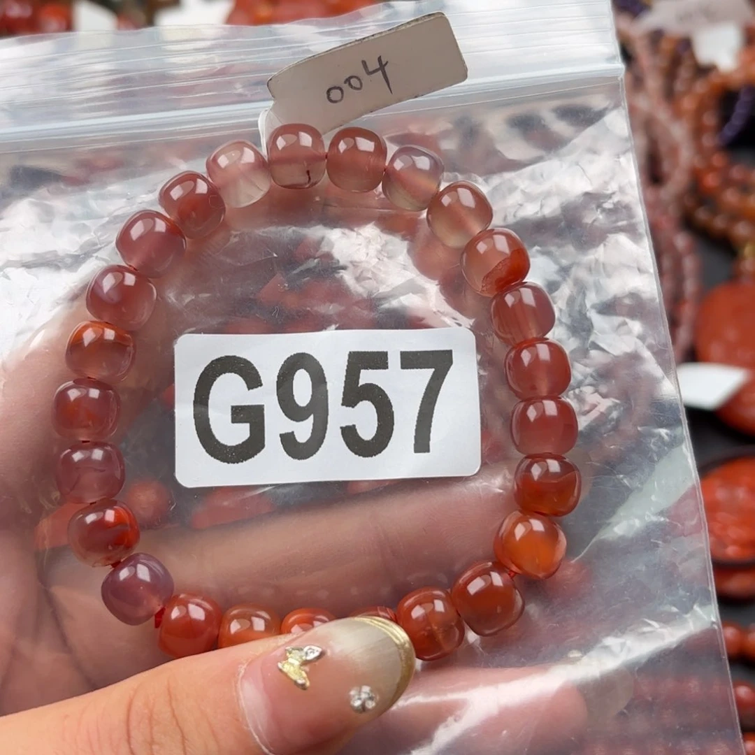 手链未镶嵌南红玛瑙8*