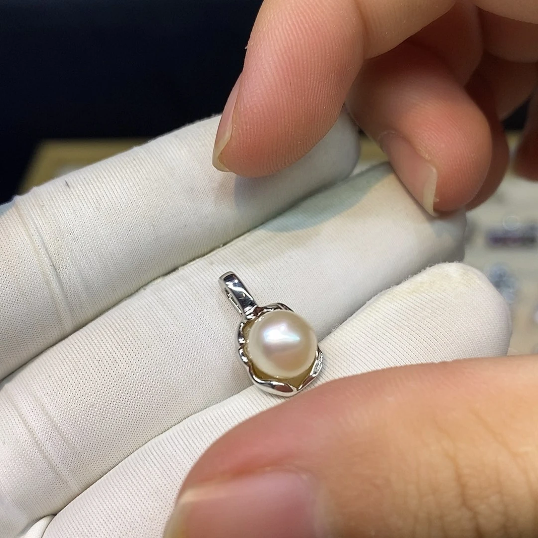 颈饰银S925镶嵌海水珍珠