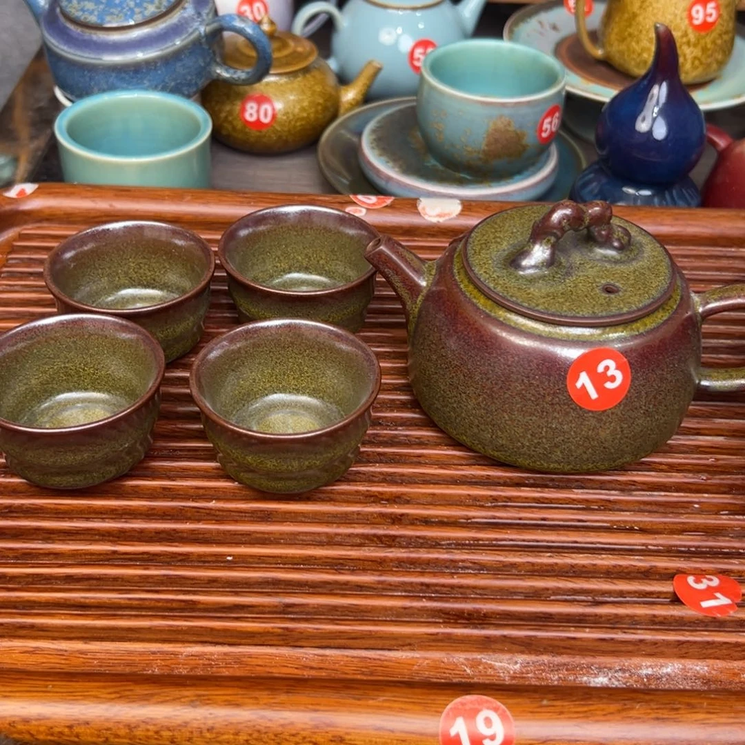 幸***界手工制作手拉坯茶具