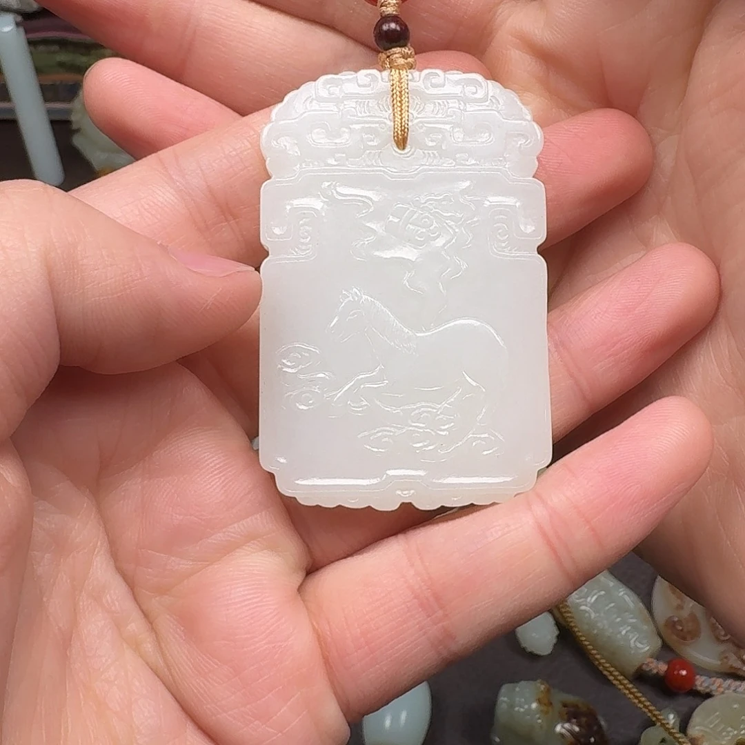 百***仓和田玉（青白玉）未镶嵌吊坠(不含链)