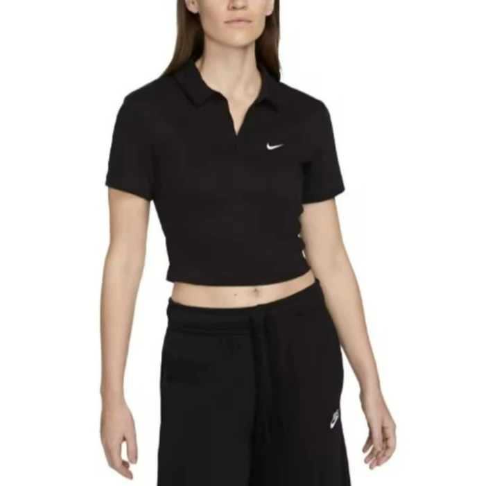 NIKE/耐克女子短袖AS W NSW ESSNTL SS POLO衫黑色DV7885-010