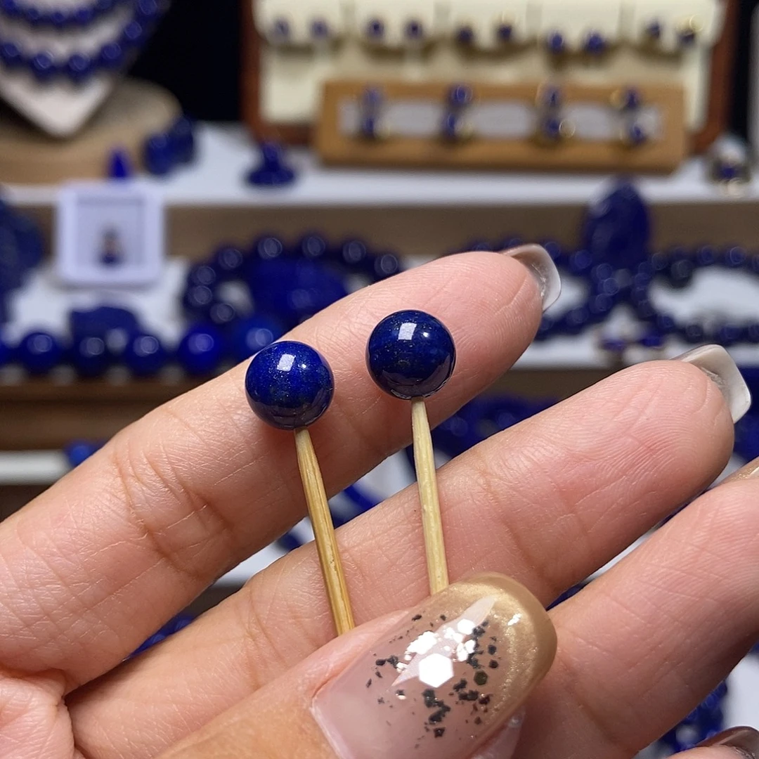 o***i青金石未镶嵌8mm对珠