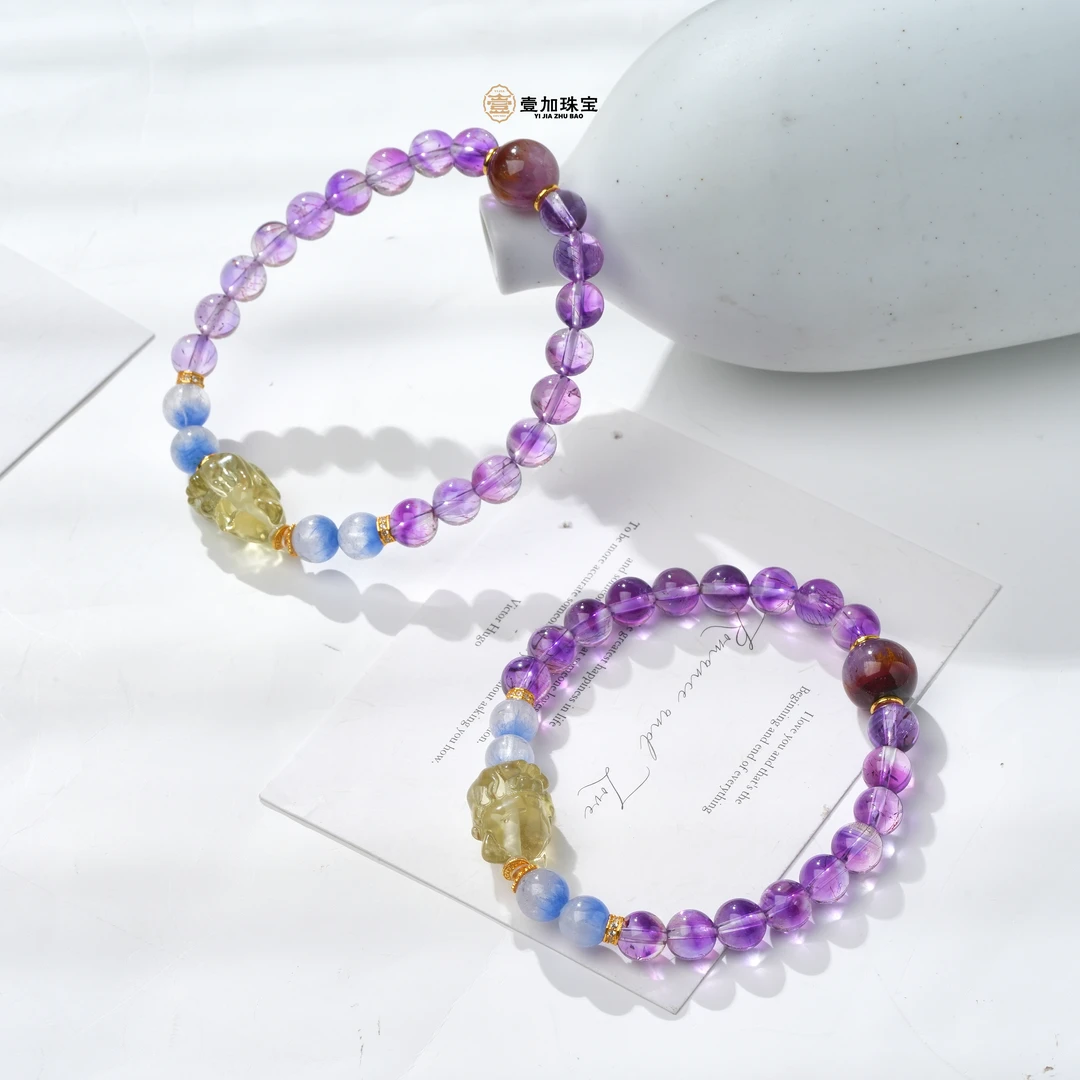 壹加师姐|手工设计L放大器利比亚凤九多宝手串多样性发一8438N