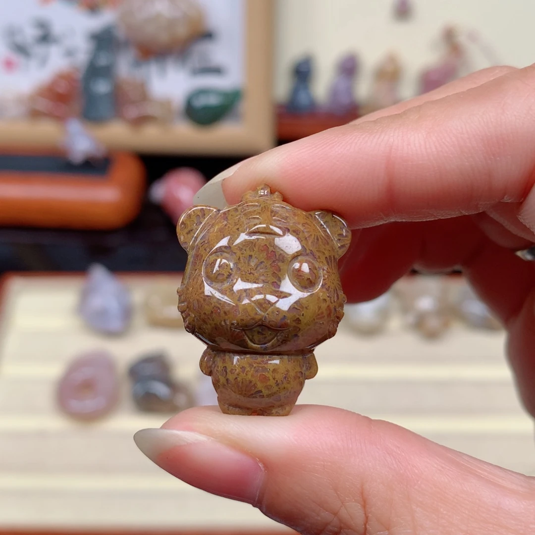 硅化玉珊瑚玉未镶嵌