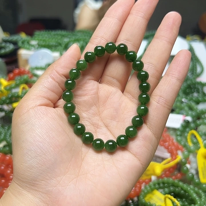 手链未镶嵌和田玉（碧玉）