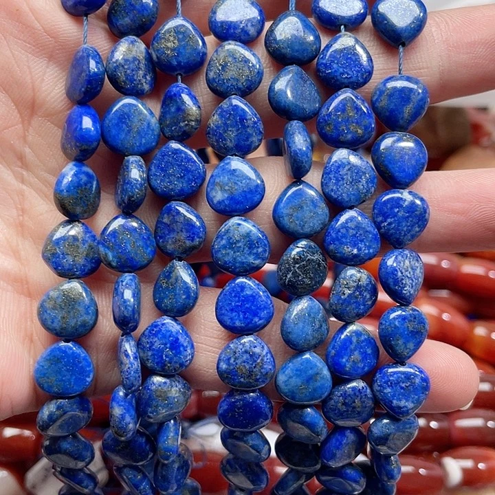 玛瑙/玉髓珠宝半成品未镶嵌一条10mm青金石爱心