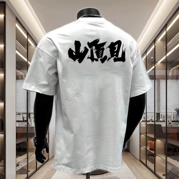 时尚男士高级潮牌新款短袖帅气青年品质轻奢纯棉T恤高档男装上衣