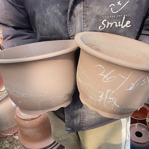 紫砂中国离紫砂花盆，