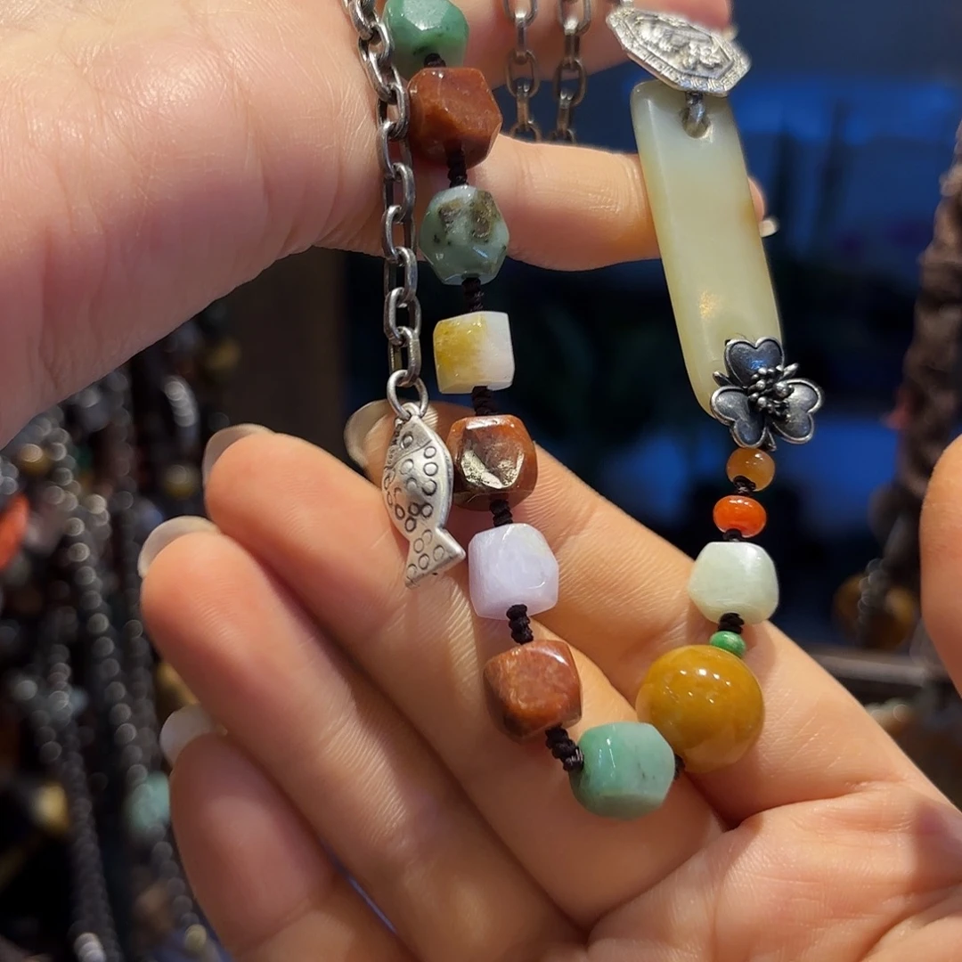 翡翠未镶嵌颈饰原创