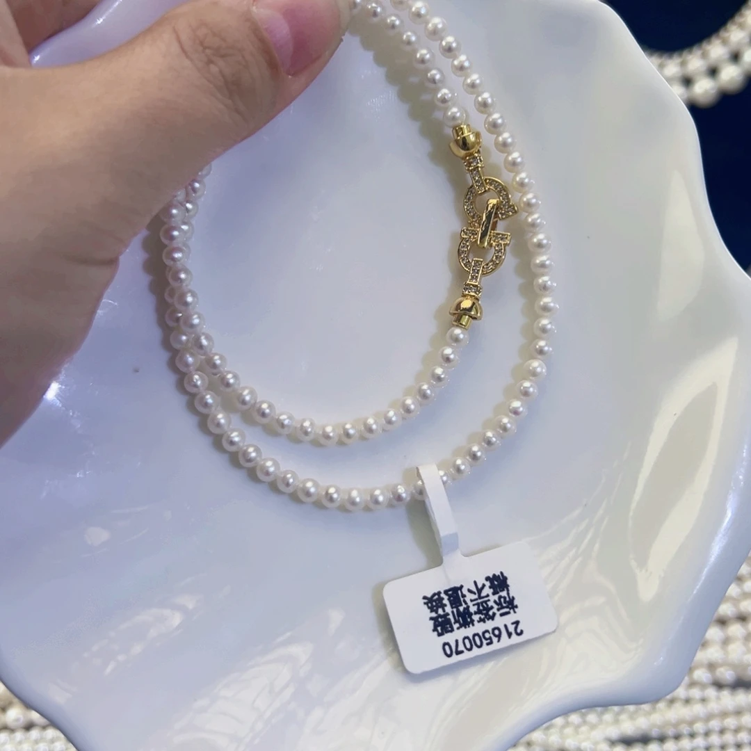 淡水珍珠银S925镶嵌项链手串耳饰吊坠
