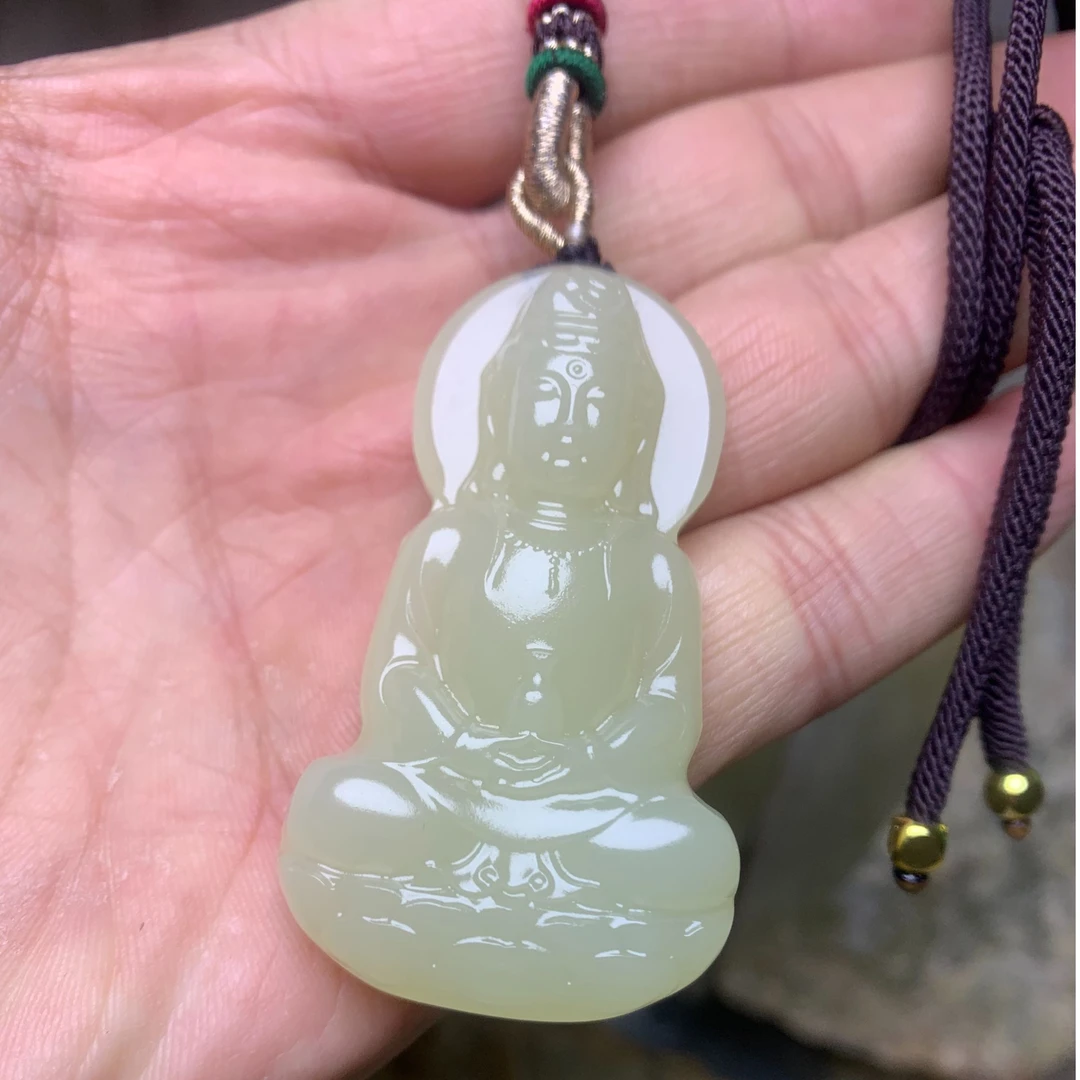 双面雕刻正装观音挂件32乘55编号1013