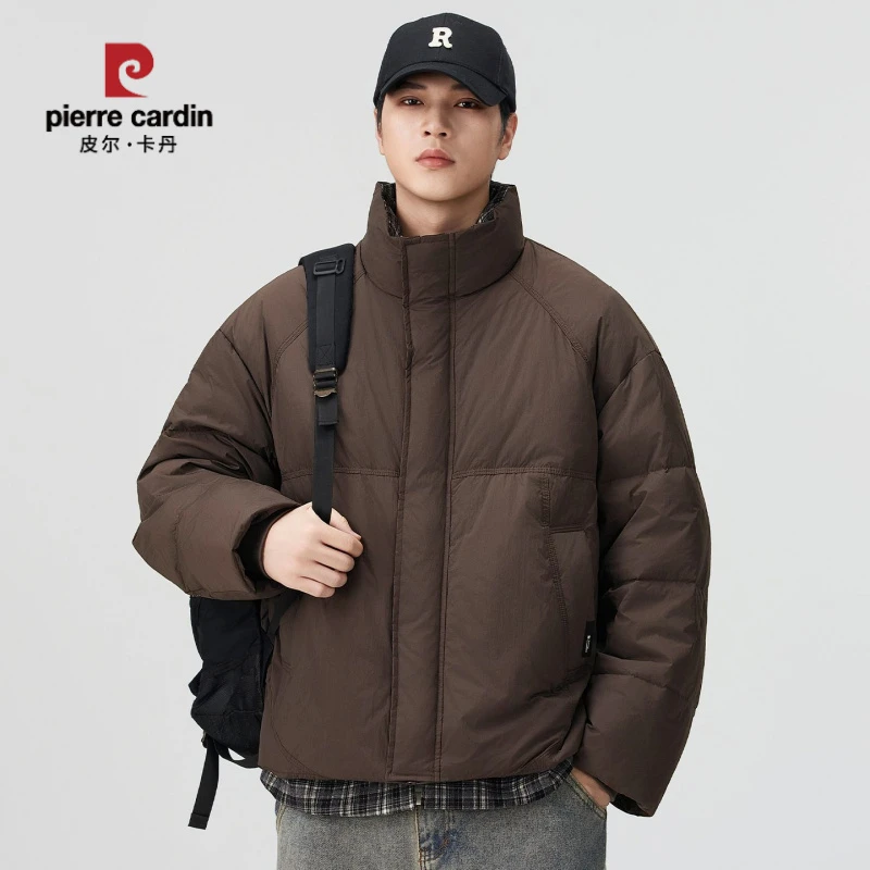 皮尔卡丹羽绒服男冬季新款2025爆款潮流百搭休闲日系复古简约加厚