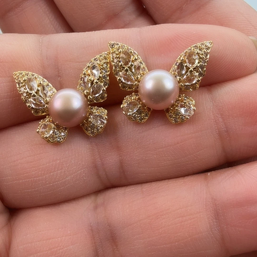 未镶嵌淡水珍珠耳饰