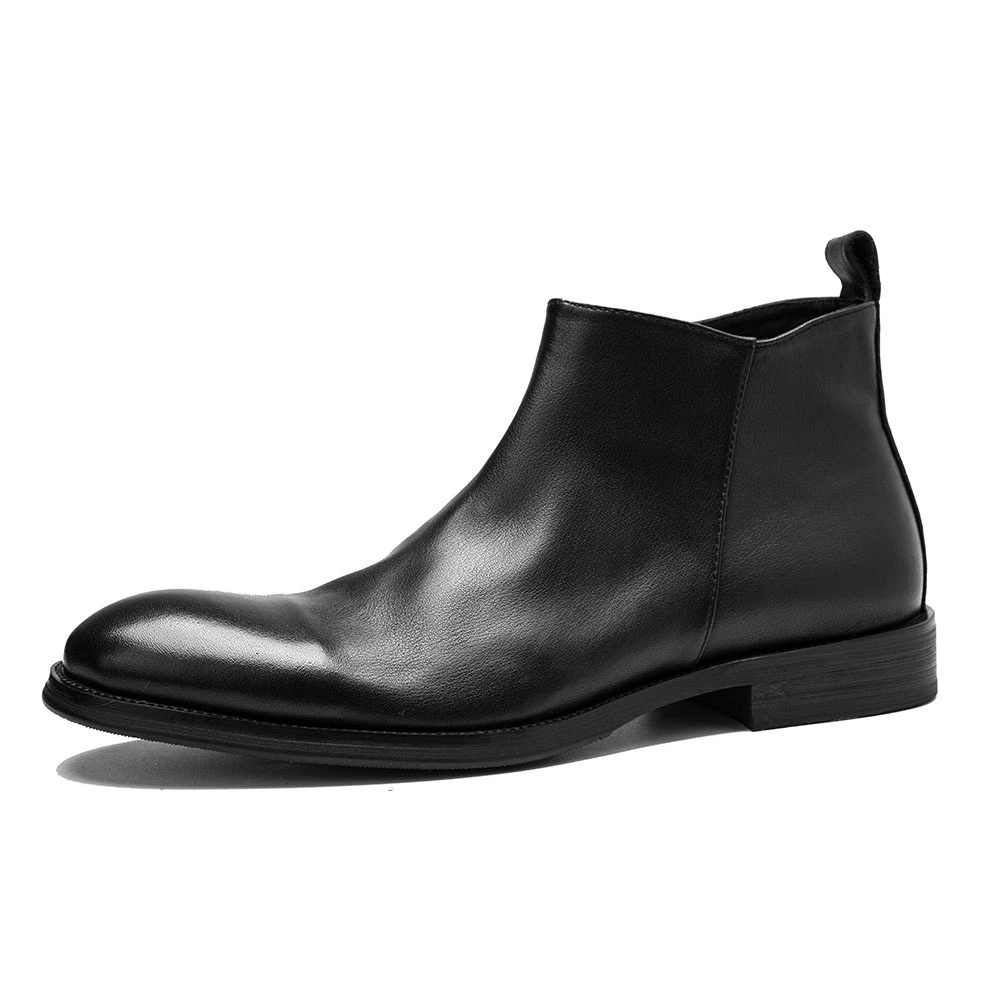 2025新款爆款秋冬切尔西靴男士头层牛皮商务休闲短靴子真皮马丁靴