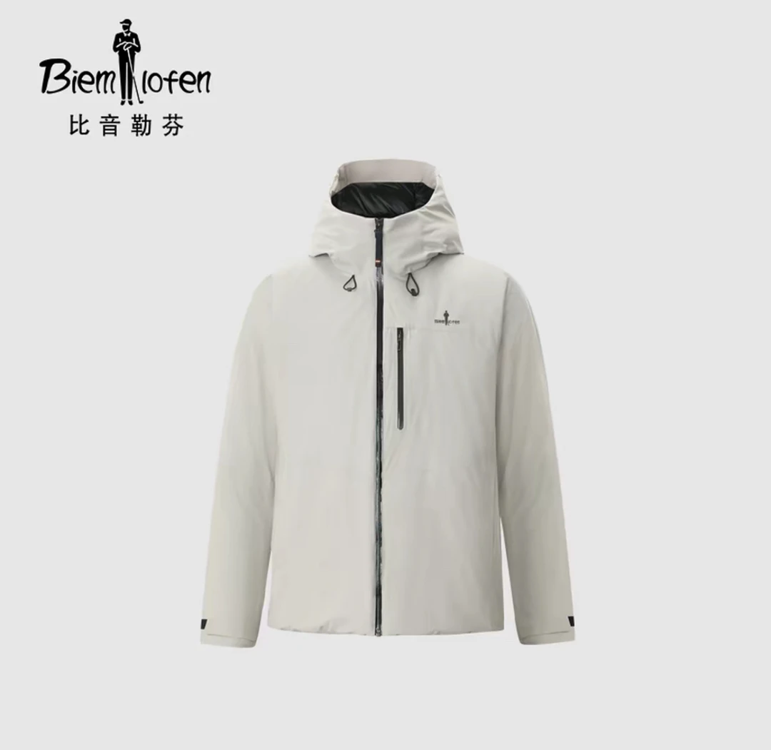 【波兰进口鹅绒】比音勒芬2025冬季新款男士休闲连帽羽绒服2955