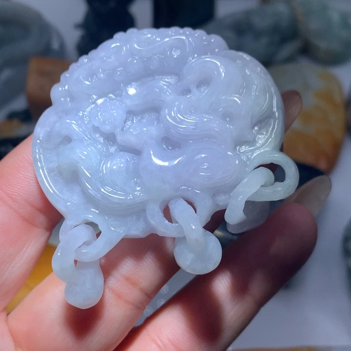 翡翠未镶嵌颈饰保真天然A货翡翠