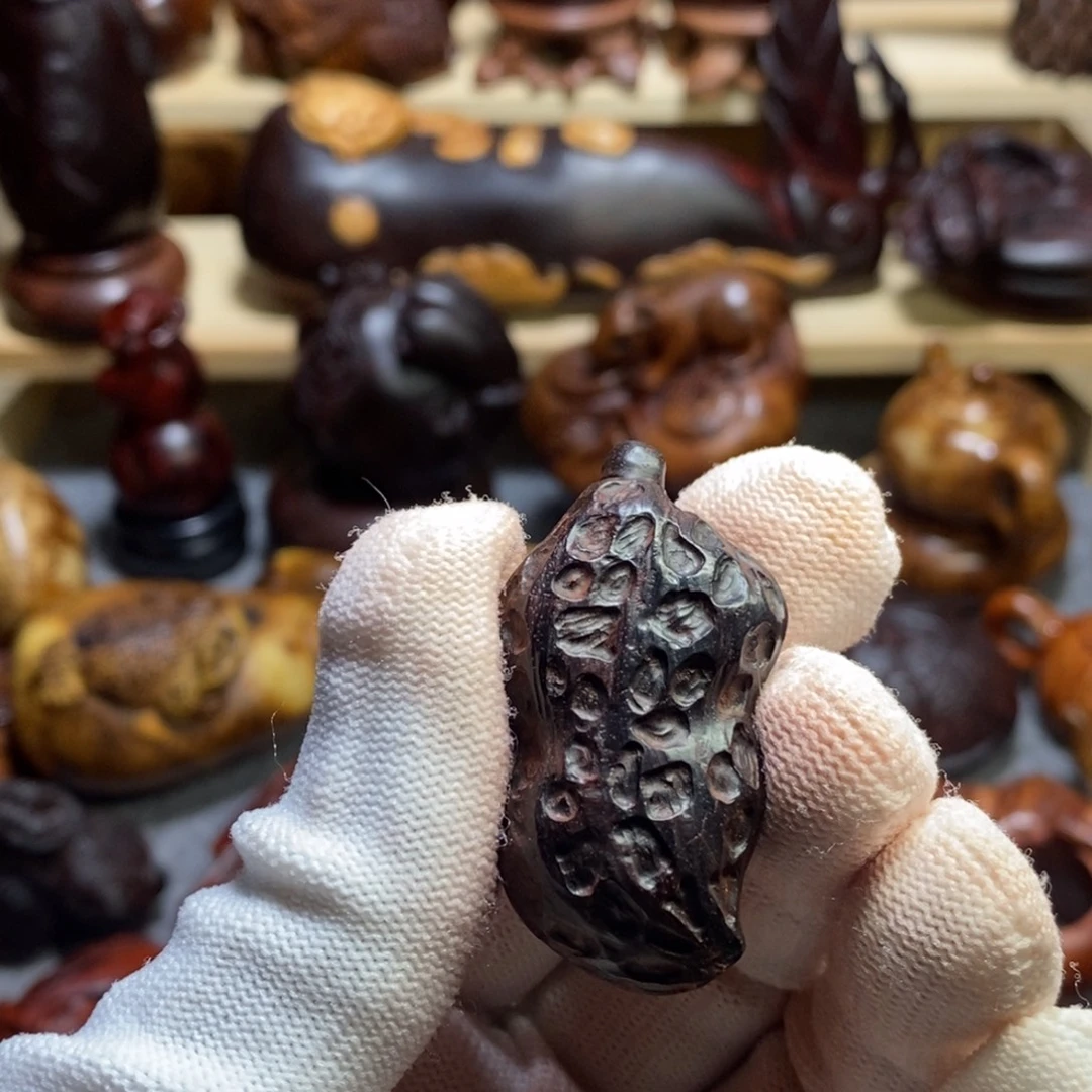 檀香紫檀（小叶紫檀）无事牌小叶紫檀花生挂件