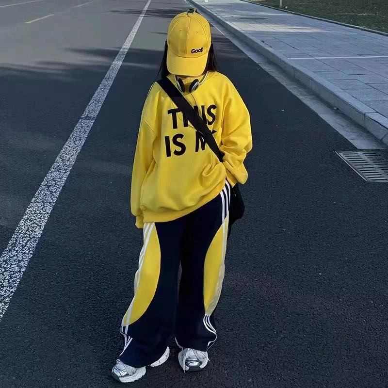 女童洋气套装2025春秋新款童装甜酷辣妹休闲裤爵士街舞演出潮长裤