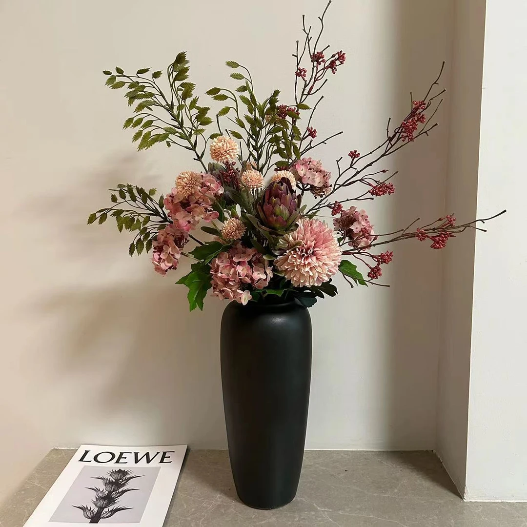 【柿吉】忘野 设计师款手扎花束干燥花花束仿真花绢花桌面客厅摆