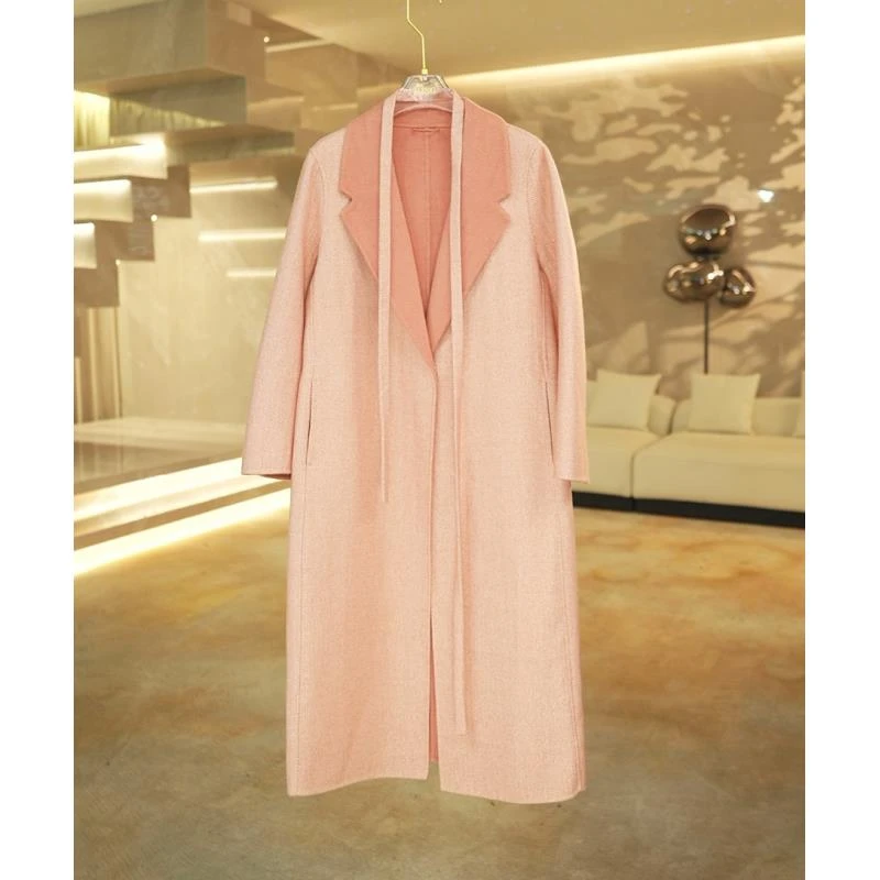 【彤姐原创】冬季时尚设计轻奢气质长款高定大衣TWWT4315外套秋冬