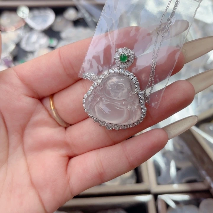 玛瑙/玉髓颈饰银S925镶嵌