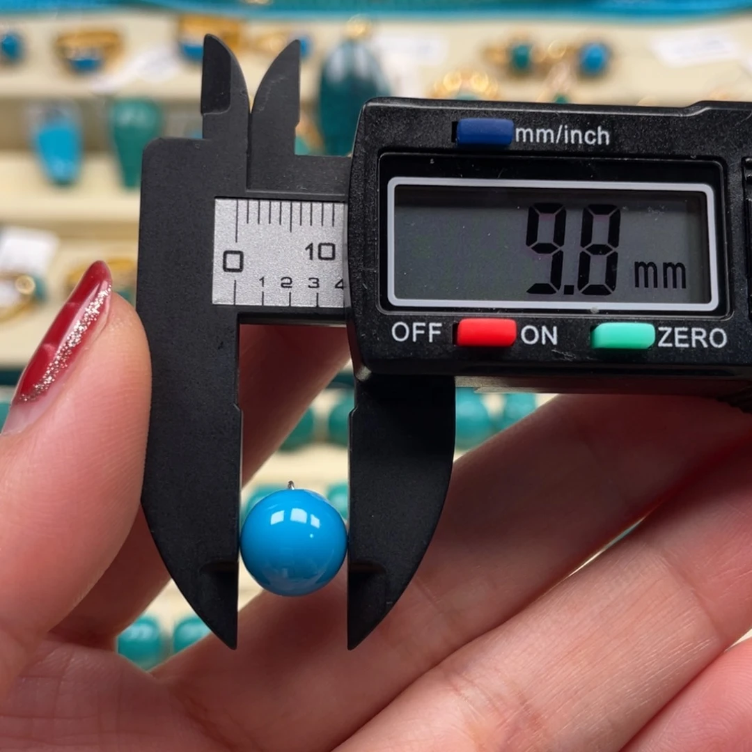 未镶嵌绿松石珠宝奇石圆珠