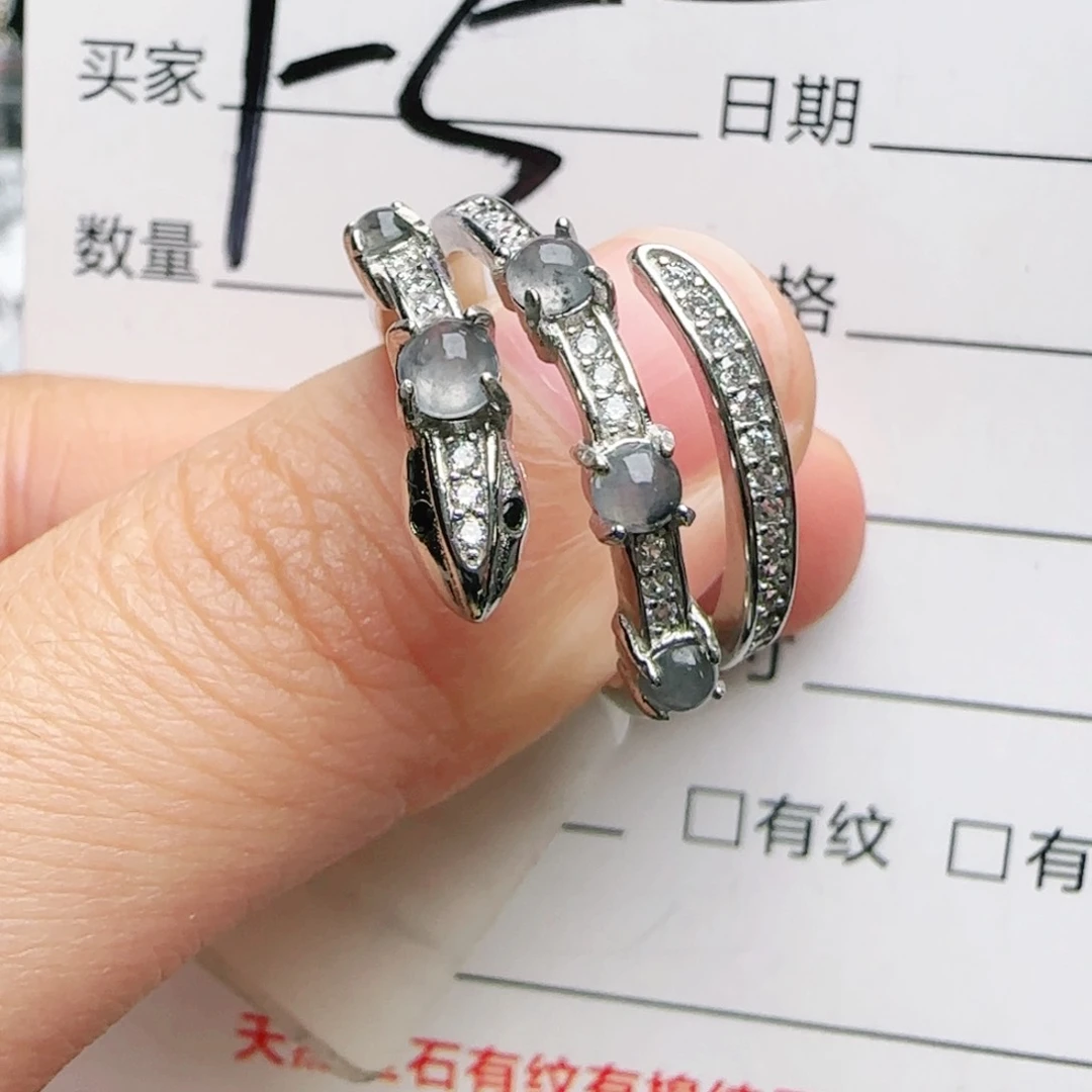 银S925镶嵌手链翡翠