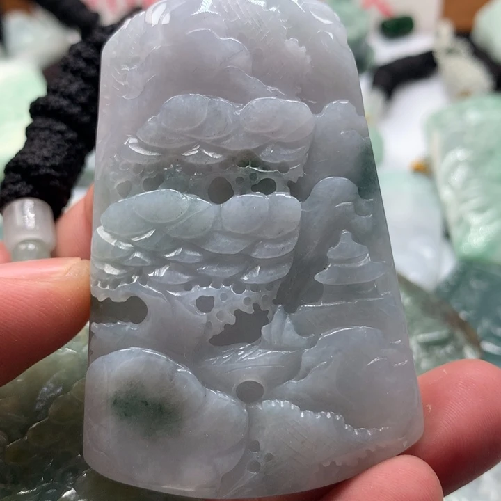 颈饰未镶嵌翡翠保真天然a货翡翠